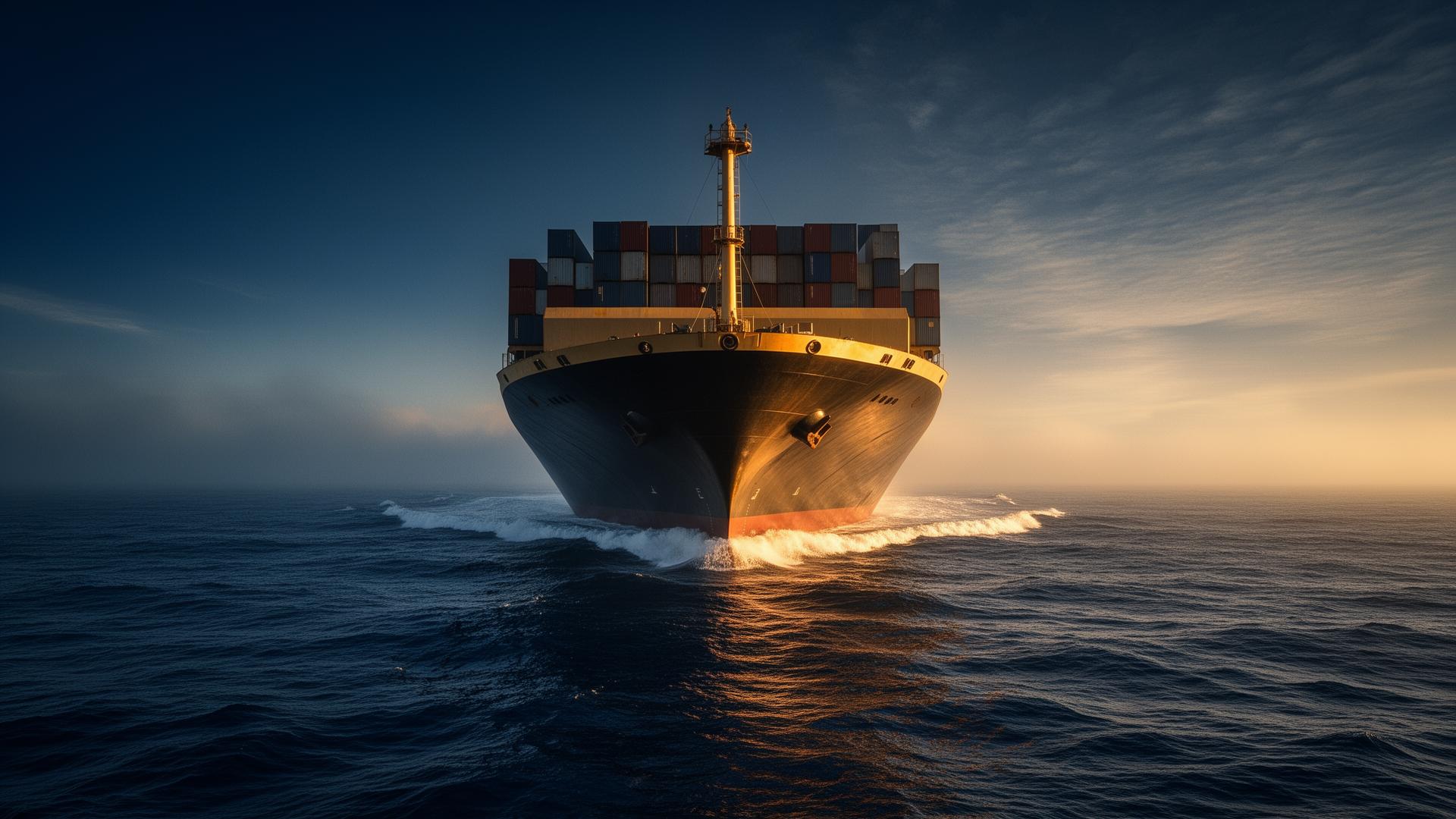 Cargo vessel at port